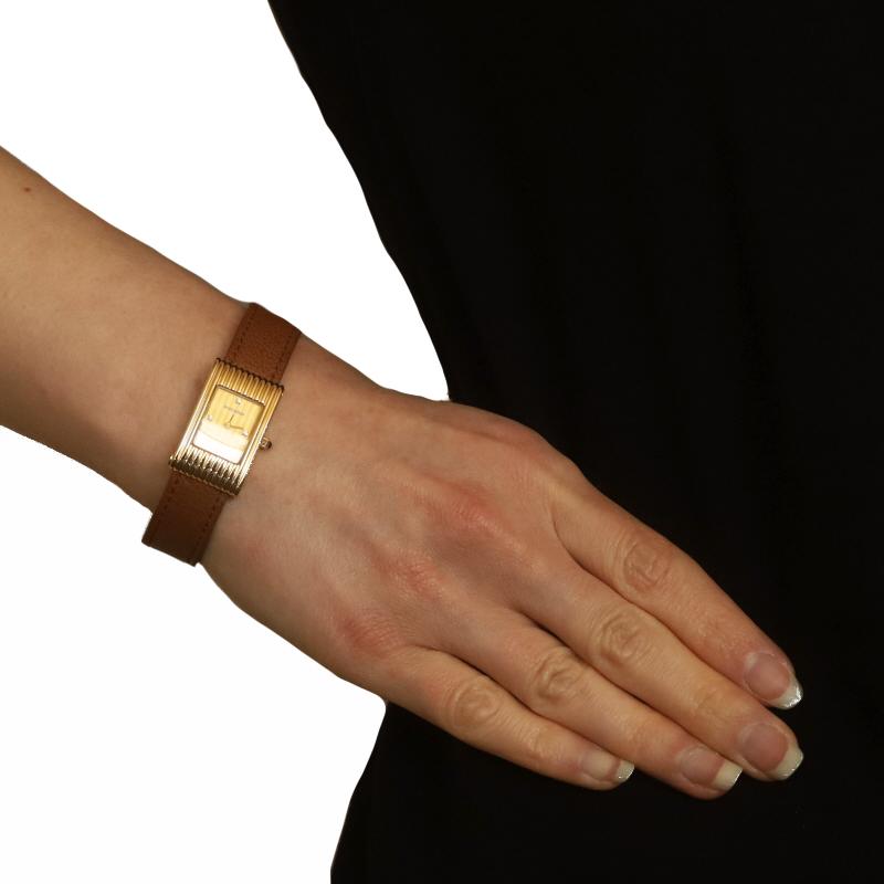Women's Boucheron Reflet Small Ladies Wristwatch Yellow Gold 18k Quartz 3 Bands 1Yr Wnty