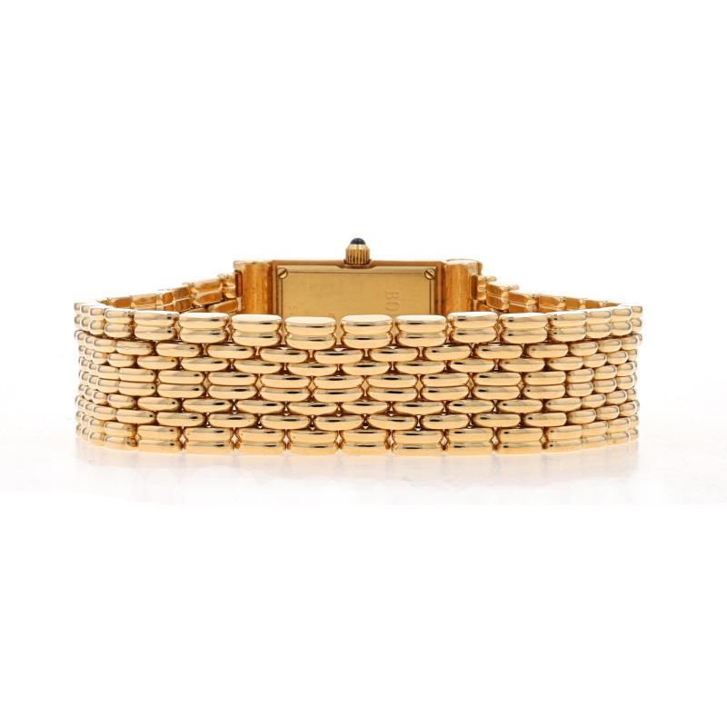 Montre-bracelet Boucheron Reflet petite femme en or jaune 18 carats quartz 3 anneaux 1Yr Wnty Pour femmes en vente