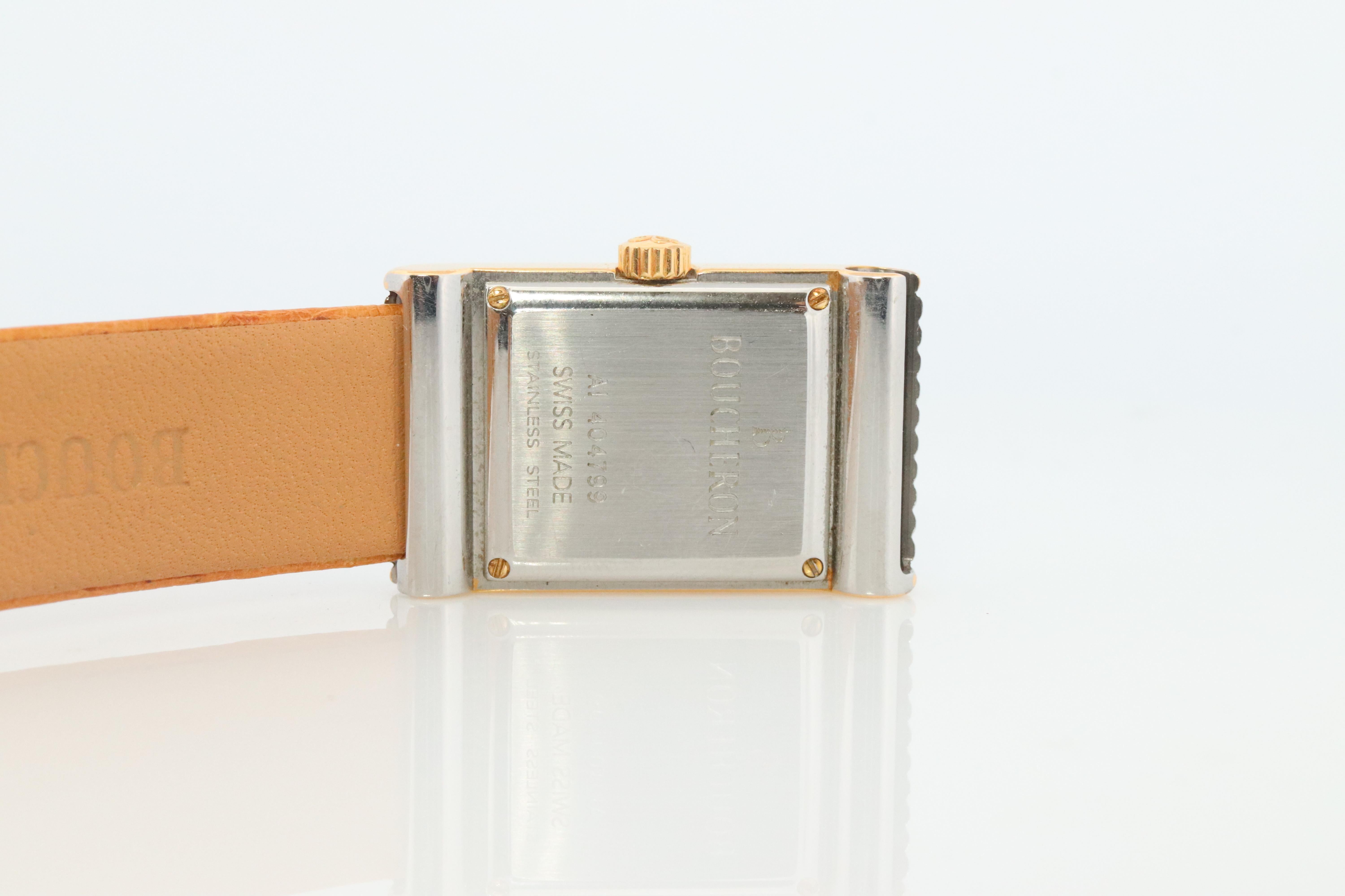 Boucheron Reflet Watch. Vintage Boucheron AL 404799 Stainless Steel For Sale 4