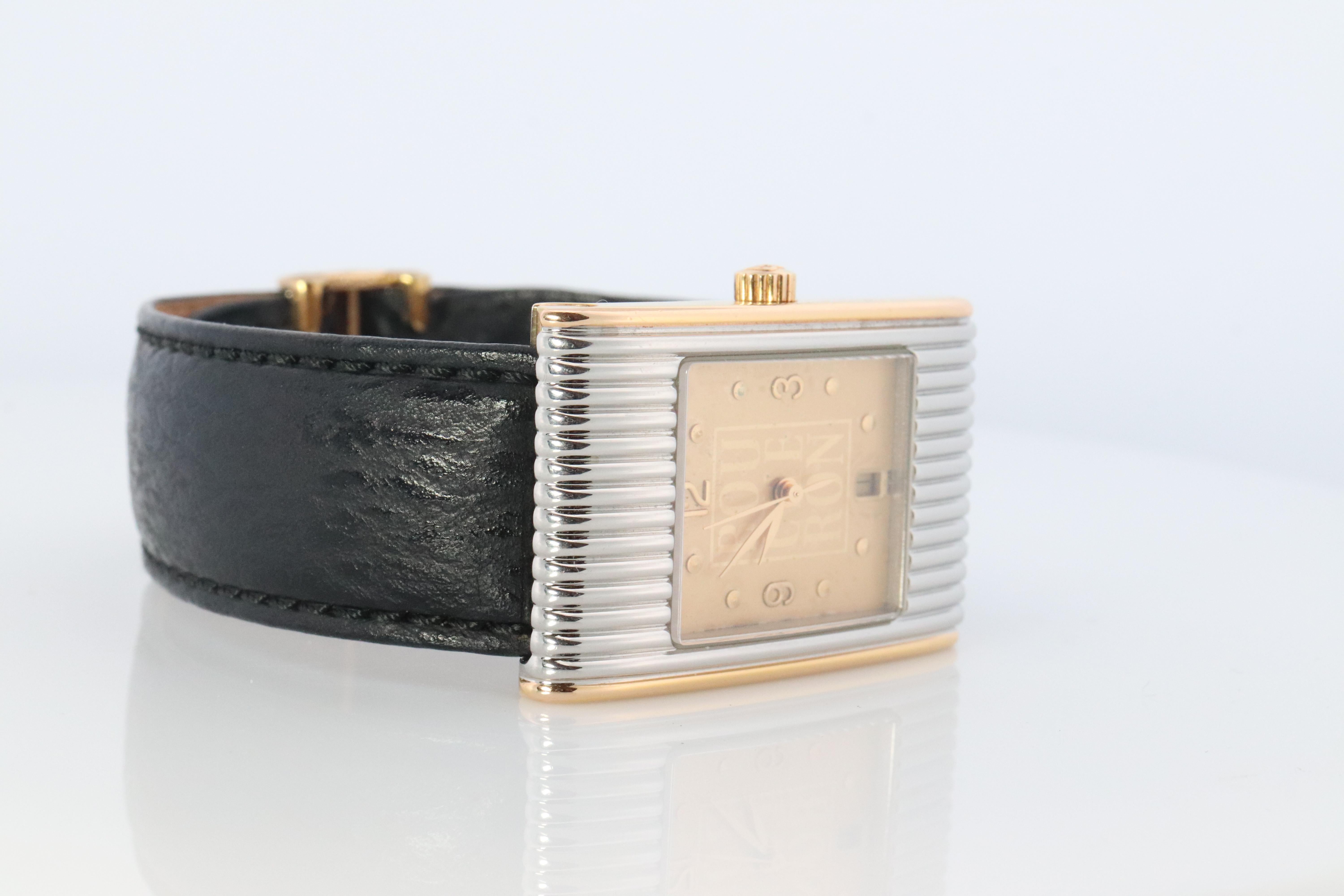 Women's Boucheron Reflet Watch. Vintage Boucheron XL AH 38184 Stainless Steel For Sale