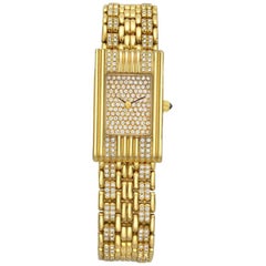 Boucheron Reflet Gelbgold und Diamant Armbanduhr