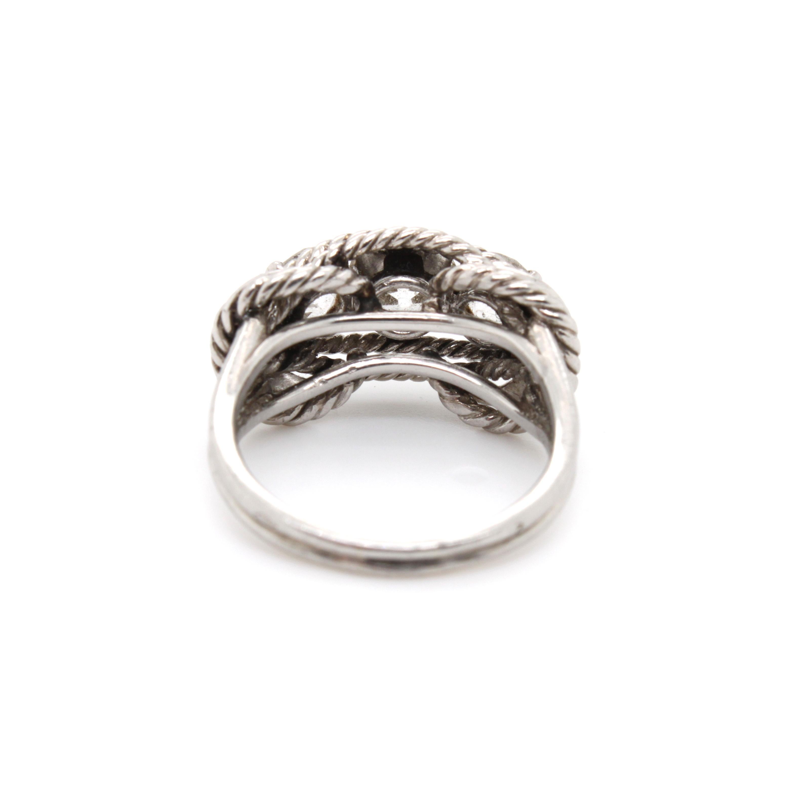 Women's Boucheron Retro Three-Stone Diamond Ring, circa 1940s