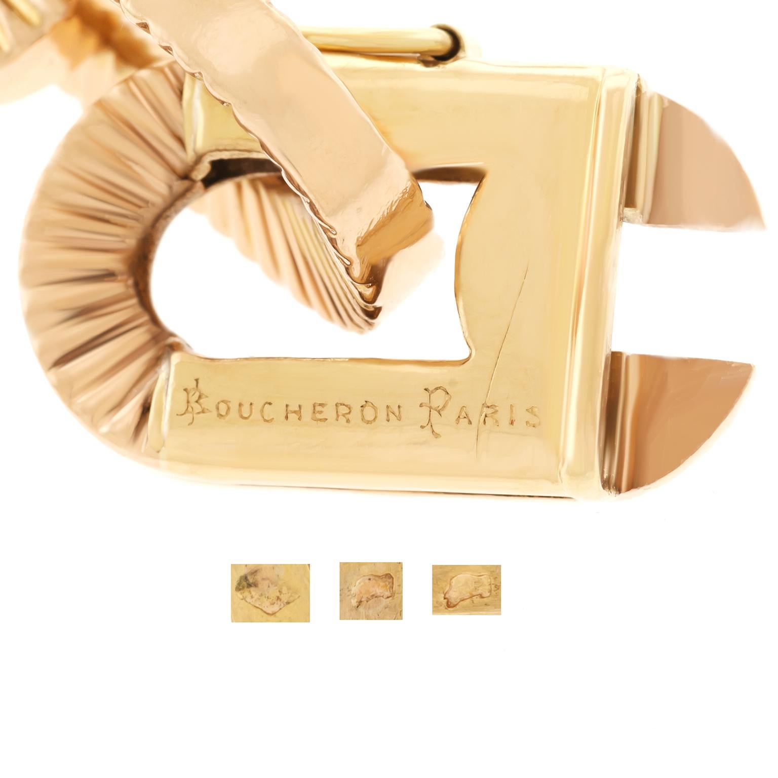 Boucheron Ribbon Motif Gold Bracelet 1
