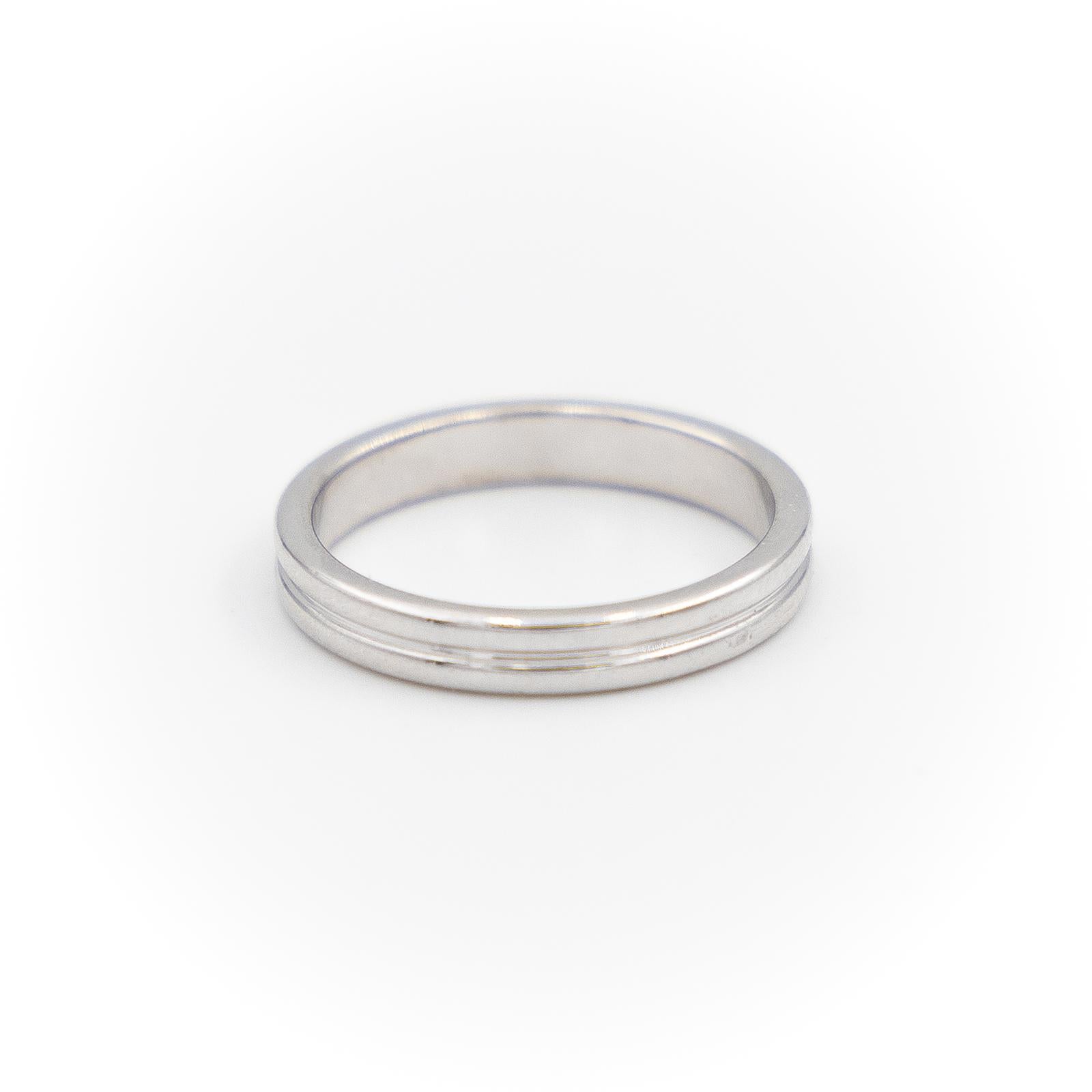 Boucheron Ring Godron Platinum For Sale 1