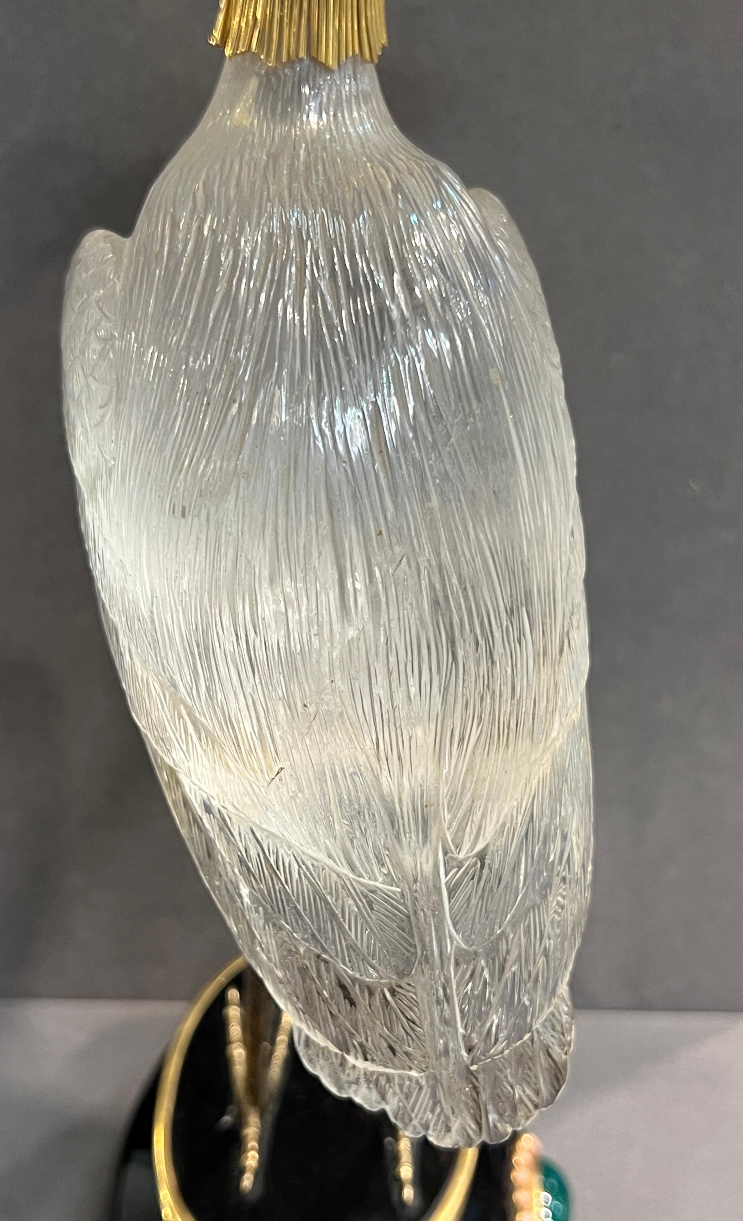Boucheron Rock Crystal Heron For Sale 3