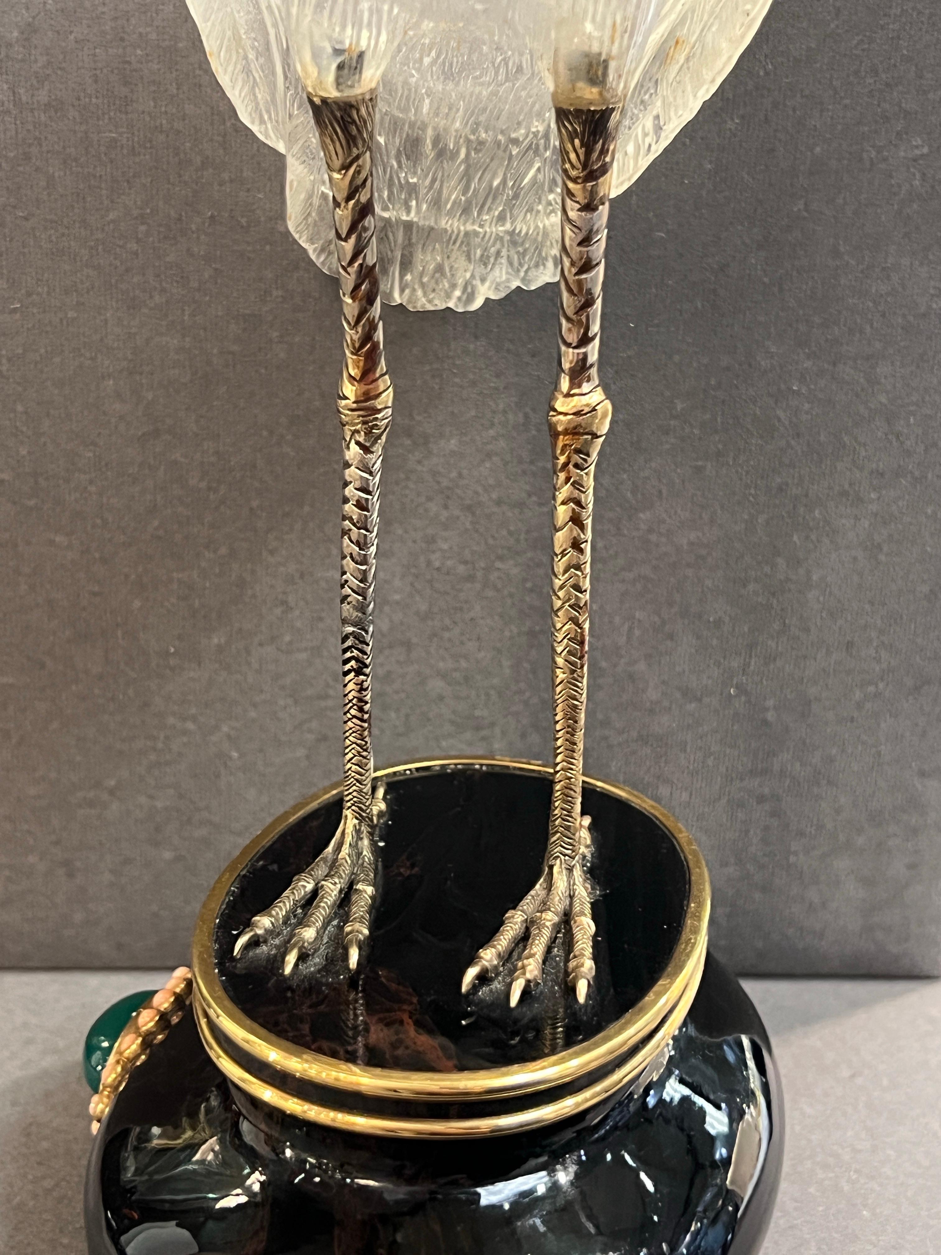 Boucheron Rock Crystal Heron For Sale 4