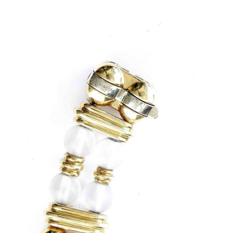 Modern Boucheron Rock Crystal Lapis Gold Bracelet