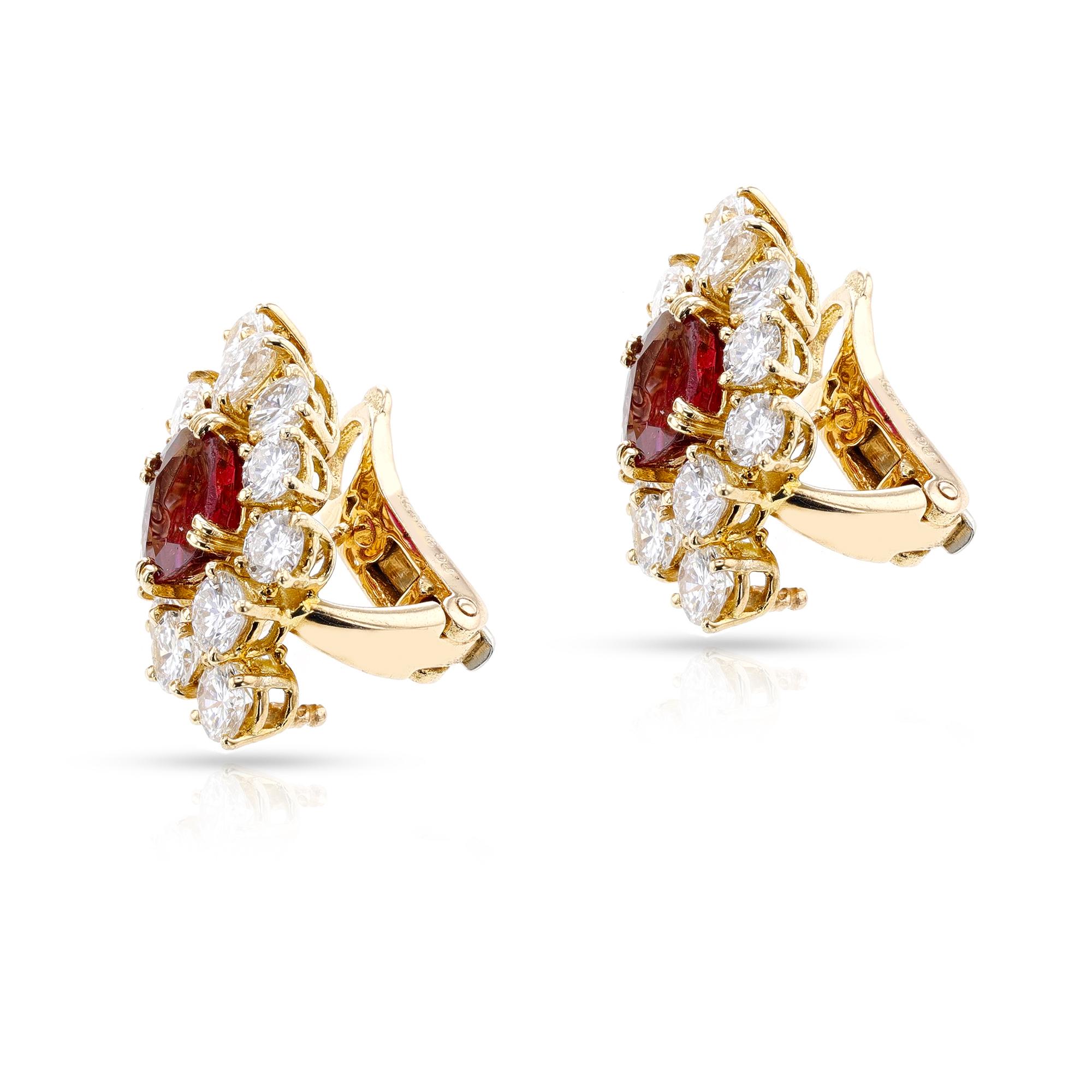 Boucheron Ruby and Diamond Day & Night Earrings, 18k For Sale 3
