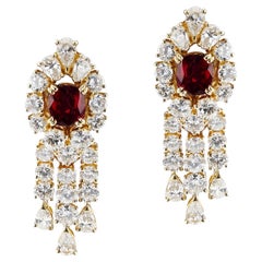 Boucheron Ruby and Diamond Day & Night Earrings, 18k