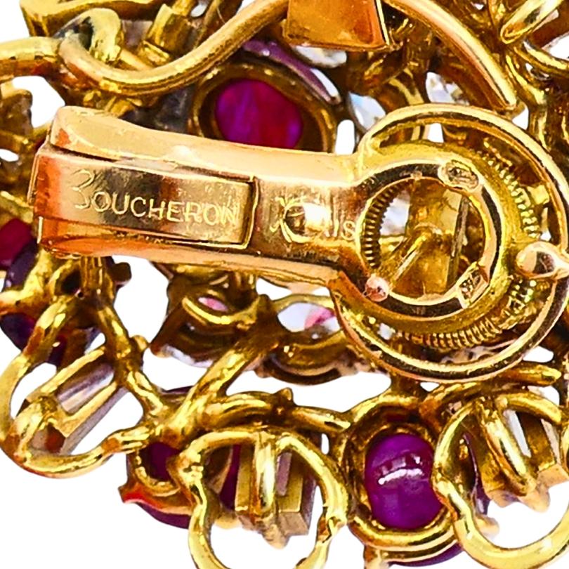 Boucheron Rubin und Diamant-Ohrringe Tag & Nacht Vintage-Schmuck im Angebot 5