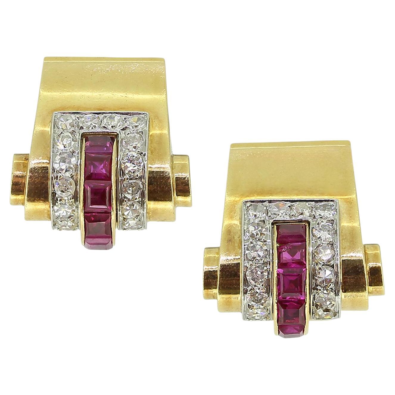 Boucheron Ruby and Diamond Earrings