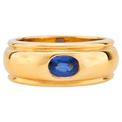 Boucheron Saphir 18k Gelbgold Solitär-Ring