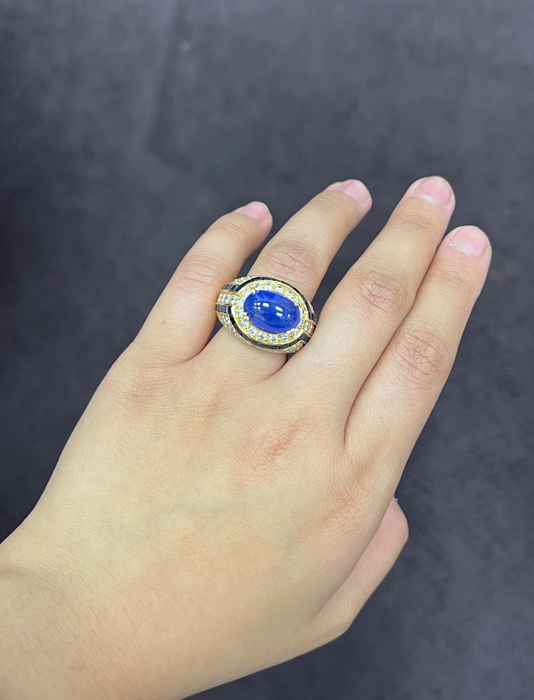 Boucheron Sapphire Diamond Gold Ring For Sale 3