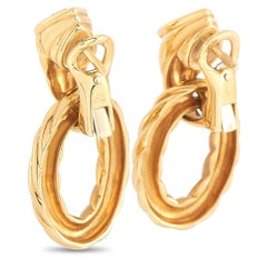 Boucheron Serpent 18 Karat Yellow Gold Diamond Earrings
