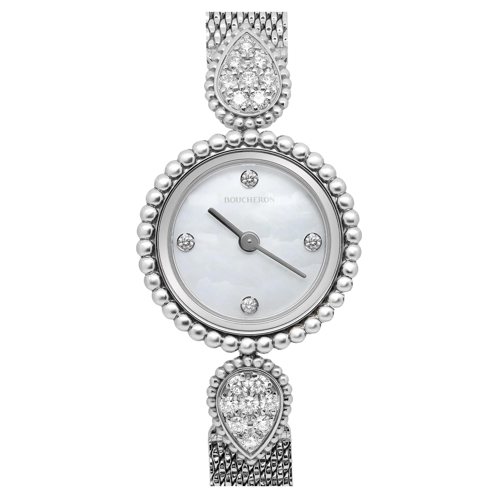 Boucheron Serpent Boheme Diamond White Dial Steel Ladies Quartz Watch