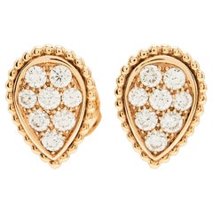 Boucheron Serpent Bohème Boucles d'oreilles à motif S en or rose 18 carats et diamants