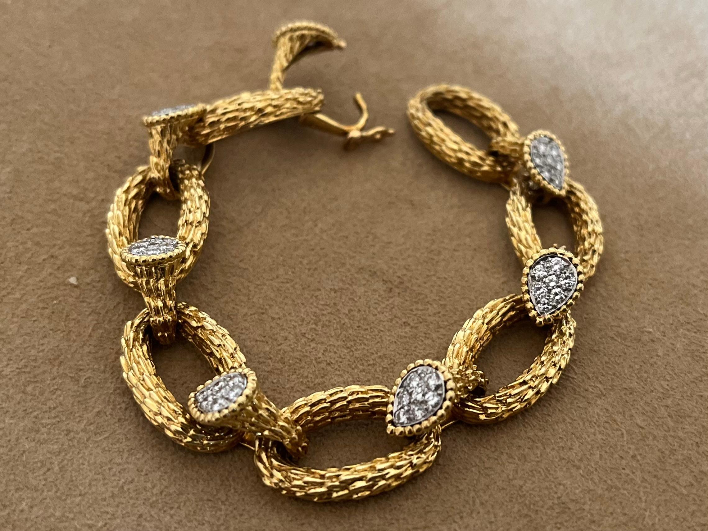 Rétro Bracelet Boucheron Serpent Bohème en or et diamants