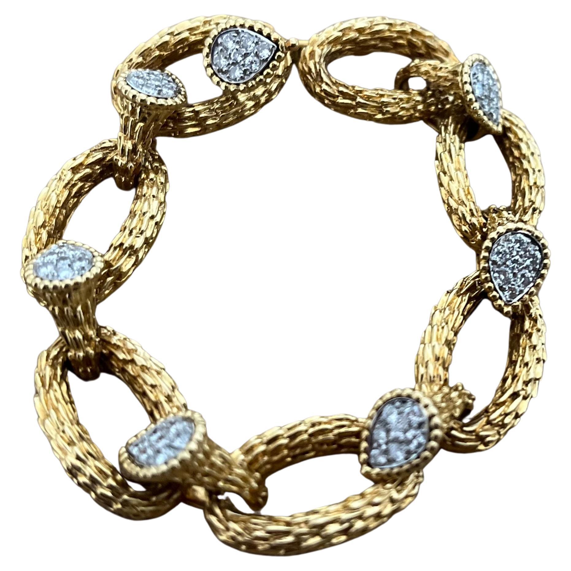Boucheron Serpent Boheme Diamond Gold Bracelet