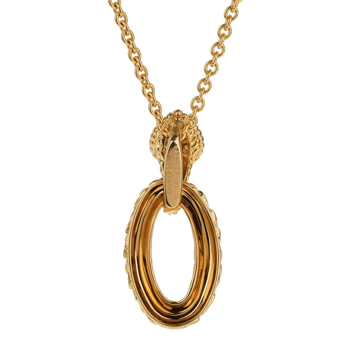 Women's Boucheron Serpent Boheme Diamond Gold Necklace
