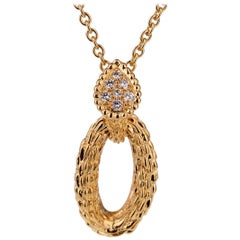 Boucheron Serpent Boheme Diamond Gold Necklace