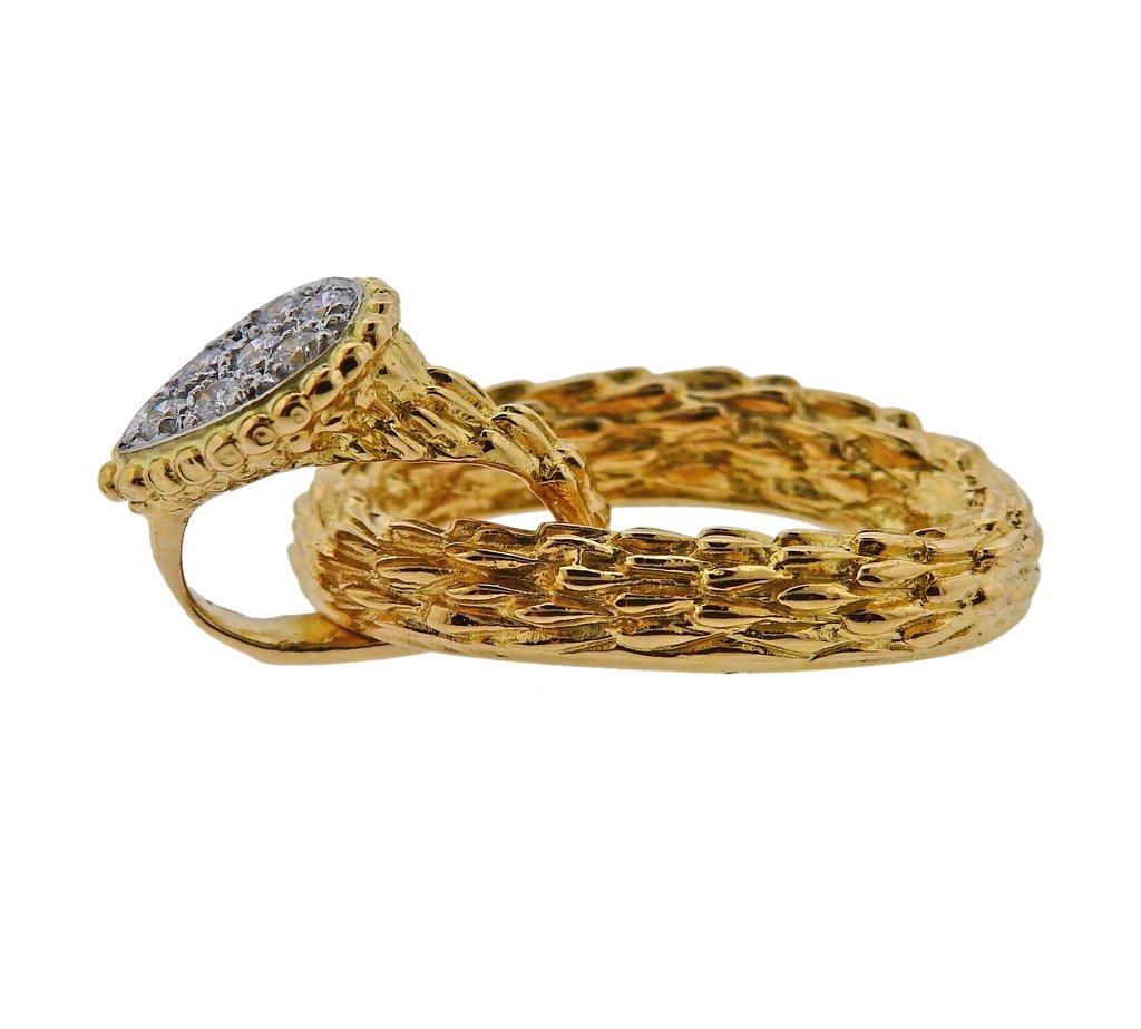 Boucheron Serpent Boheme Diamond Gold Pendant In Excellent Condition In Lambertville, NJ