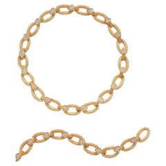 Boucheron Serpent Boheme Diamond Necklace & Bracelet in 18k Gold