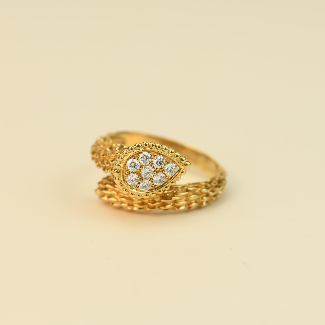 Taille brillant Bague Boucheron Serpent Bohème taille 60