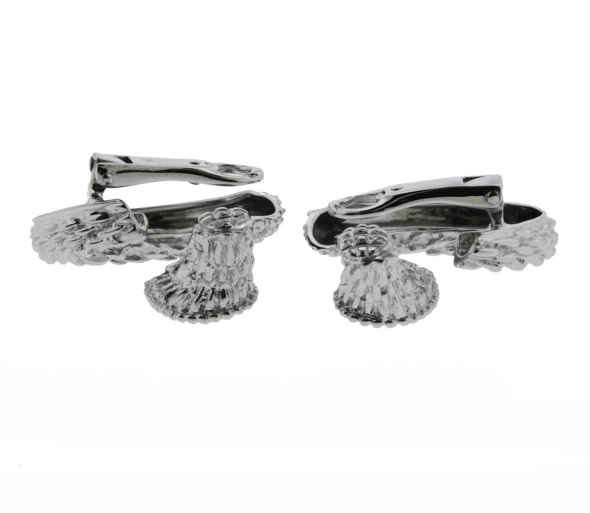 Boucheron Serpent Boheme Diamond White Gold Earrings In Excellent Condition In Lambertville, NJ