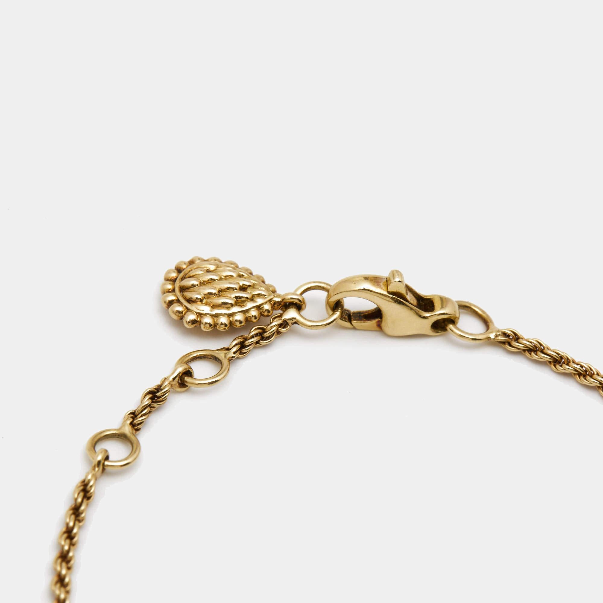 The Boucheron bracelet is a mesmerizing piece of jewelry that exudes elegance and charm. Crafted from luxurious 18k yellow gold, the bracelet features a stunning serpent motif adorned with dazzling diamonds. The intricate design and exquisite