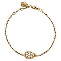 Bracelet à motif S Boucheron Serpent Bohème en or jaune 18 carats et diamants