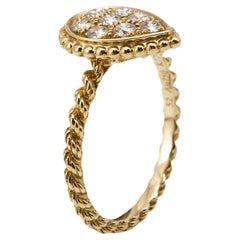 Boucheron Serpent Boheme Diamonds 18k Yellow Gold S Motif Ring Size 52