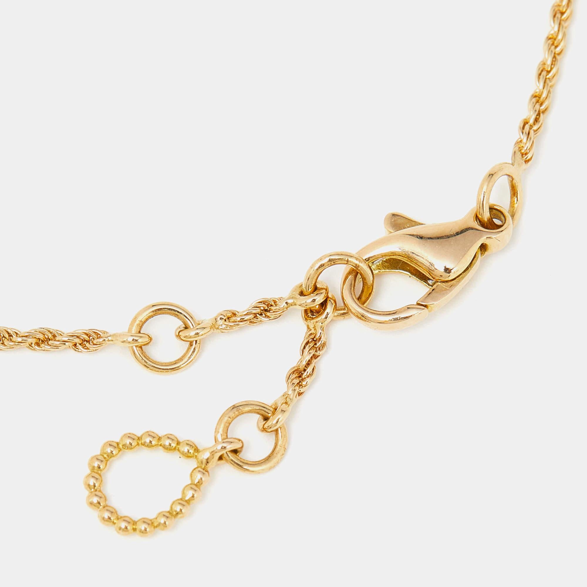 Non taillé Bracelet à motif Boucheron Serpent Bohème en or jaune 18 carats et diamants XS