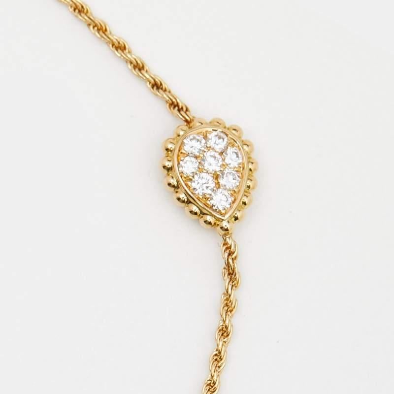  Bracelet à motif Boucheron Serpent Bohème en or jaune 18 carats et diamants XS Pour femmes 