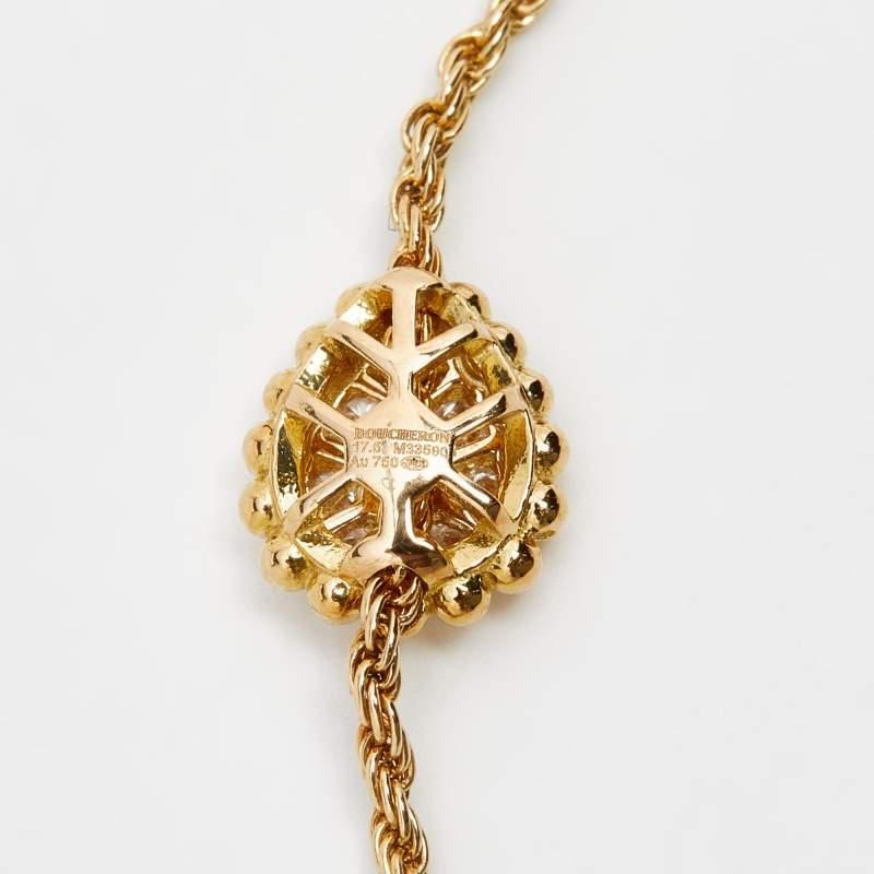 Women's Boucheron Serpent Boheme Diamonds 18k Yellow Gold XS Motif Bracelet