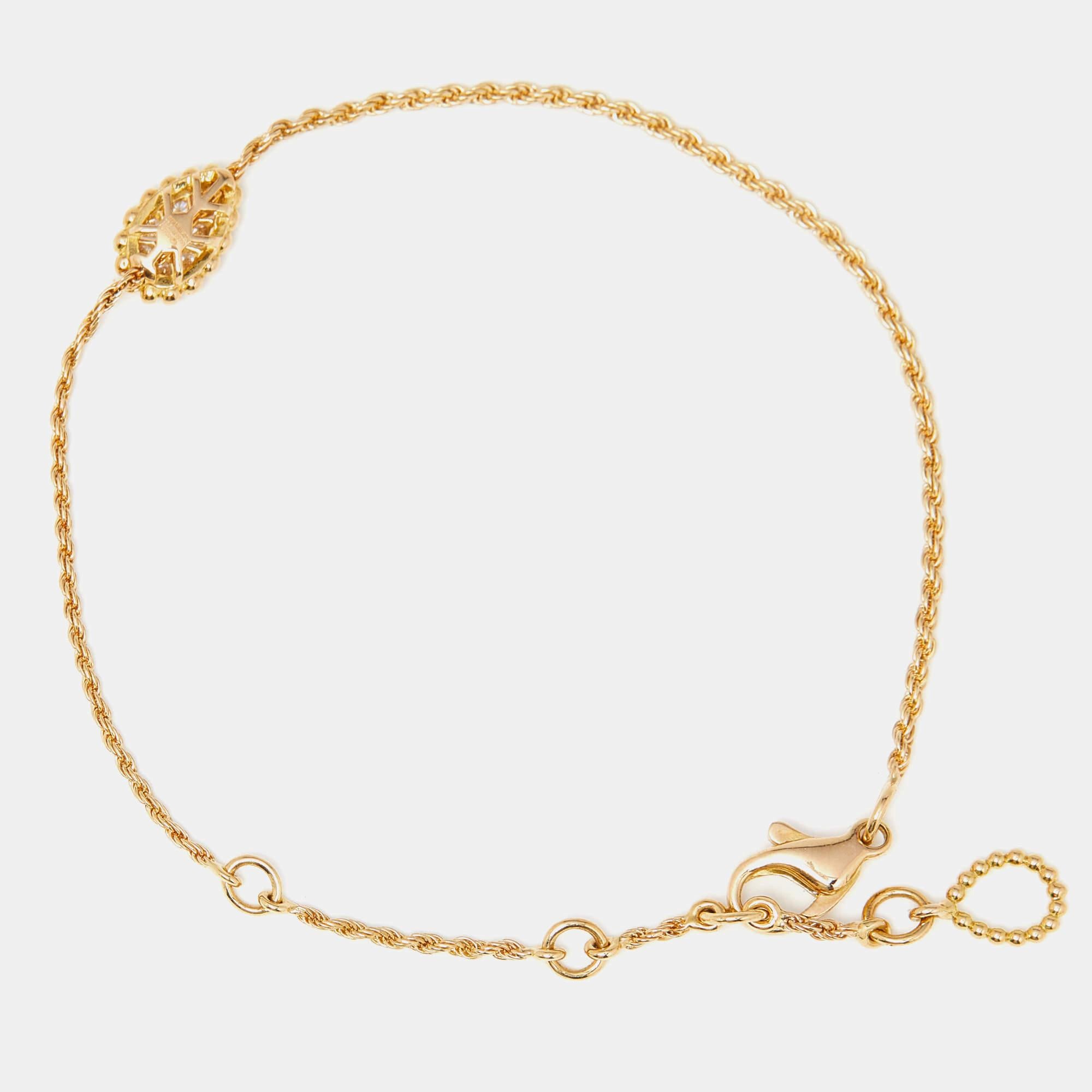 Bracelet à motif Boucheron Serpent Bohème en or jaune 18 carats et diamants XS 2