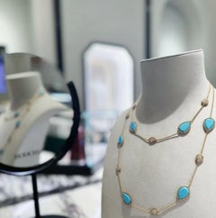 Boucheron Serpent Bohème High Jewelry Collection Turquoise Sweater Necklace