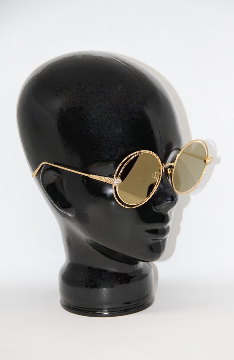 Boucheron Le Serpent Lunette De Soleil BC0126S 001 Yellow Gold