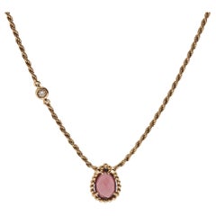 Boucheron Serpent Boheme Rhodolite Diamond 18k Rose Gold XS Motif Necklace