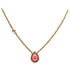 Boucheron Serpent Boheme Rhodolite Diamond 18k Rose Gold XS Motif Necklace