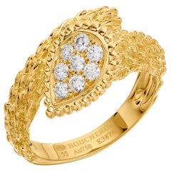 Boucheron Serpent Boheme Ring aus 18 Karat Gelbgold mit Diamanten