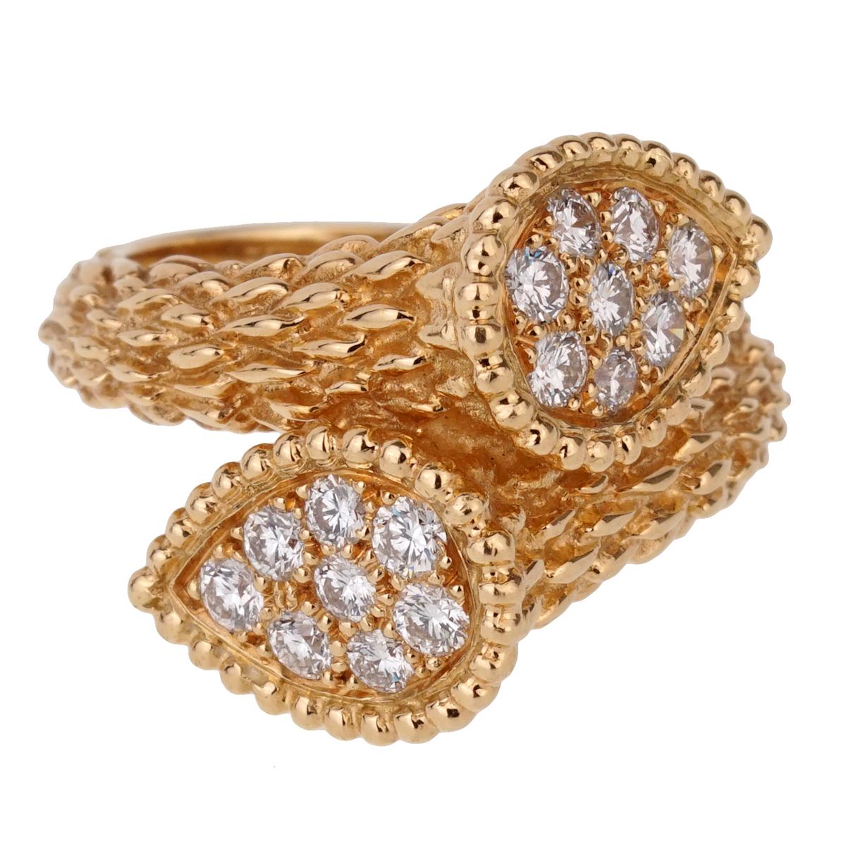 Boucheron Serpent Boheme Toi et Moi Diamond Gold Ring