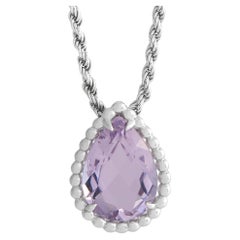 Boucheron Schlange Bohème 18K Weißgold Amethyst-Halskette JPN00576