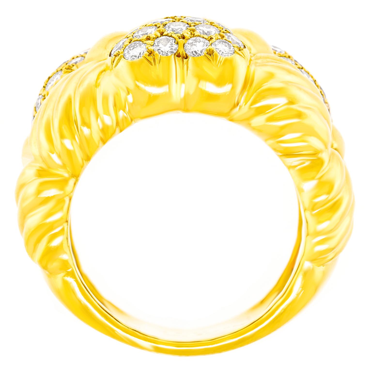 Boucheron Seventies Diamond-Set Gold Ring 4