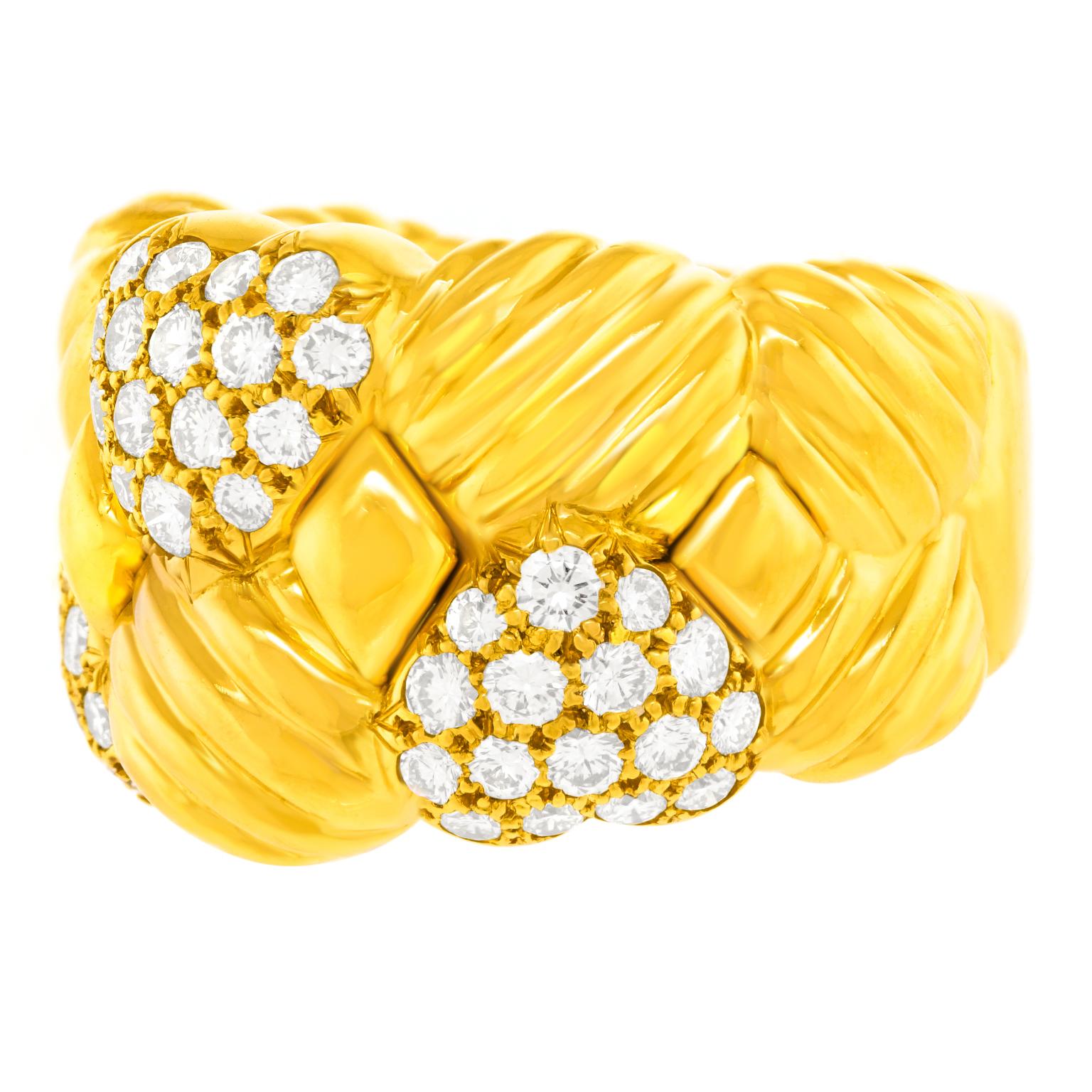 Boucheron Seventies Diamond-Set Gold Ring 6