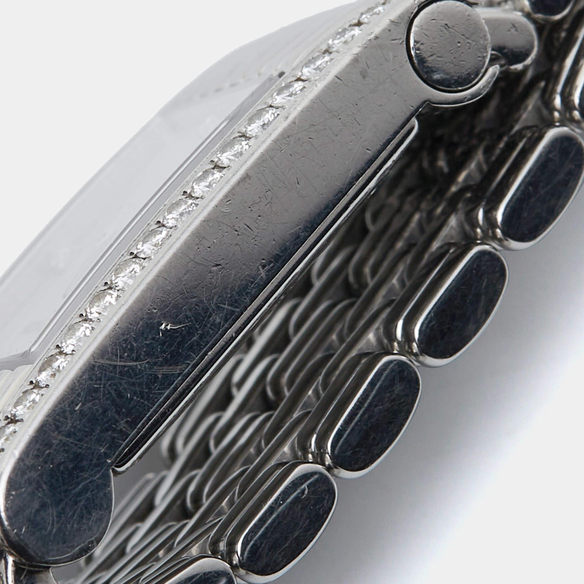 Boucheron's most revered watch is perhaps the Reflet. Launched in 1947, the design is a rectangular gadrooned case with interchangeable bracelets, and it stands to personify elegance and innovation. Here, we have one in stainless steel. It has the