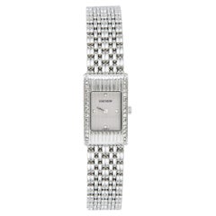 Boucheron Silver Diamonds Stainless Steel Reflet Women's Wristwatch 18 mm