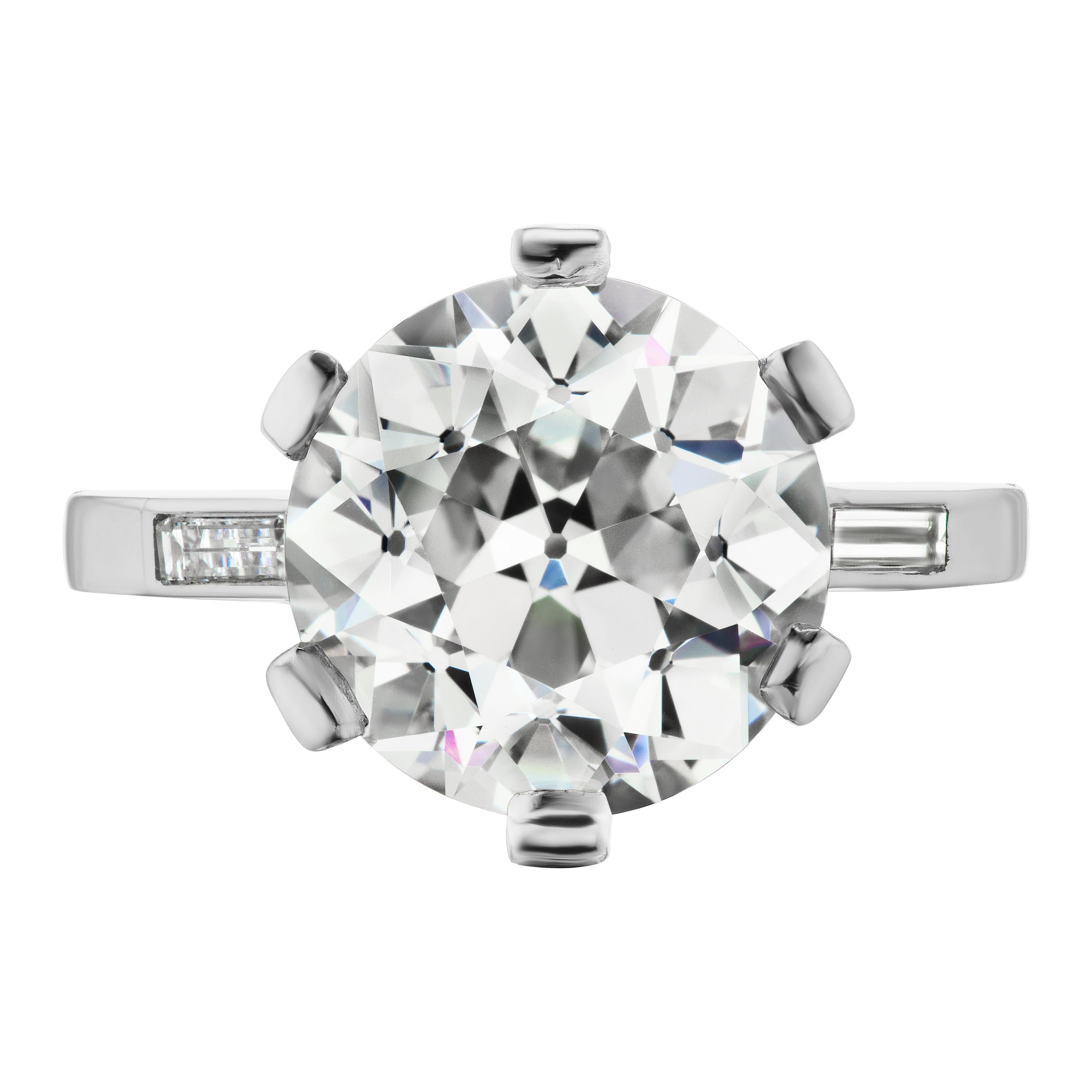 Boucheron Six Carat Diamond Ring Old European Round, Engagement / Upgrade