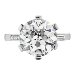 Vintage Boucheron Six Carat Diamond Ring Old European Round, Engagement / Upgrade