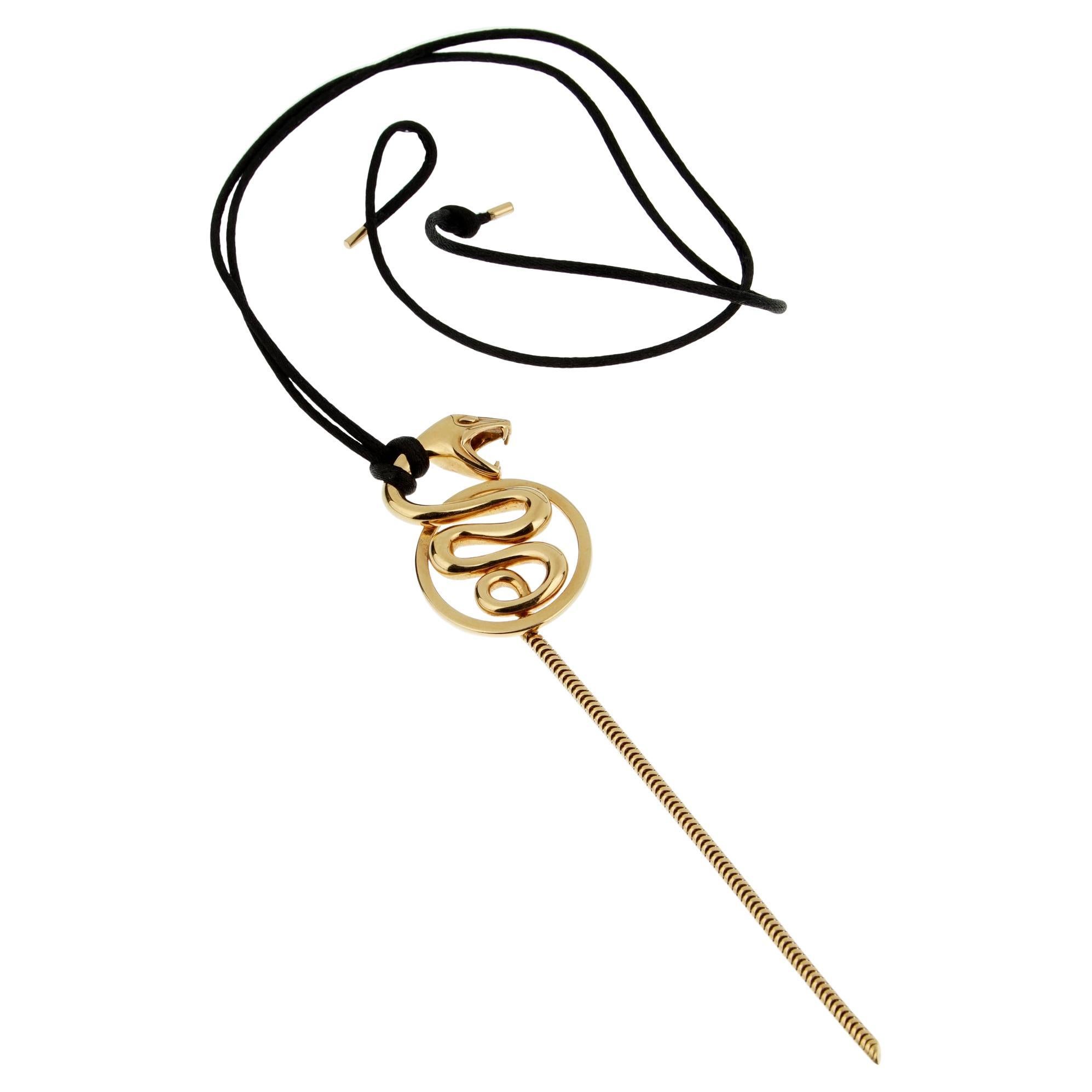 Boucheron Schlangenhalskette aus Gelbgold mit Schlange
