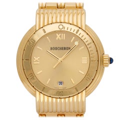 Boucheron Solis Reflet af110139 18k Yellow Gold Dial Quartz Watch